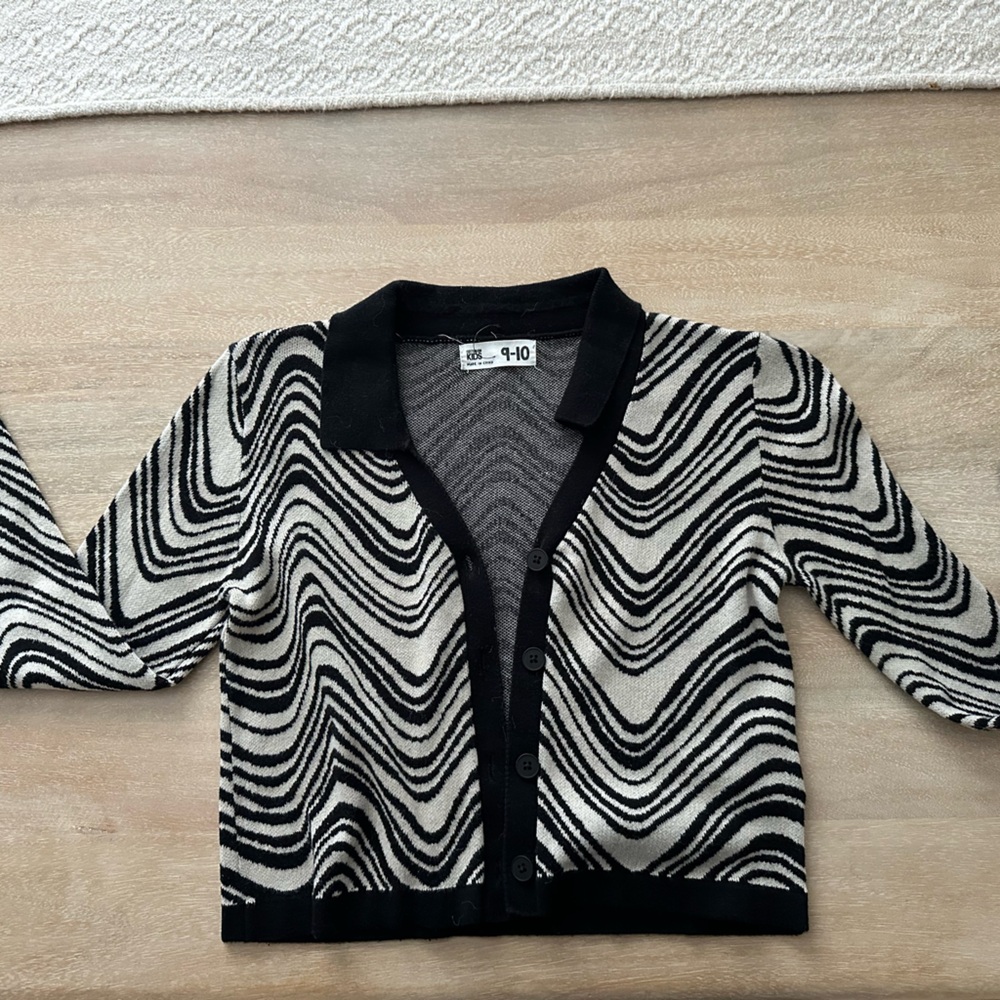 Cotton On Black and White Kids Jacket